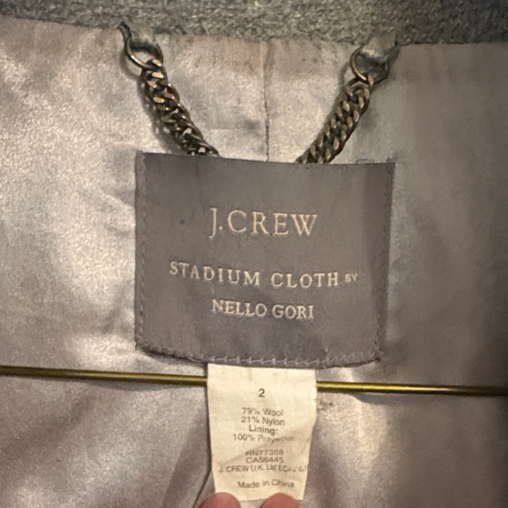 J. Crew High-Neck Funnel Neck Wool Coat - Picture 2 of 8